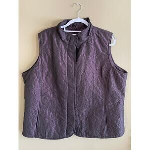 ColdWater Creek Women's Beautiful Purple Vest Size 2X